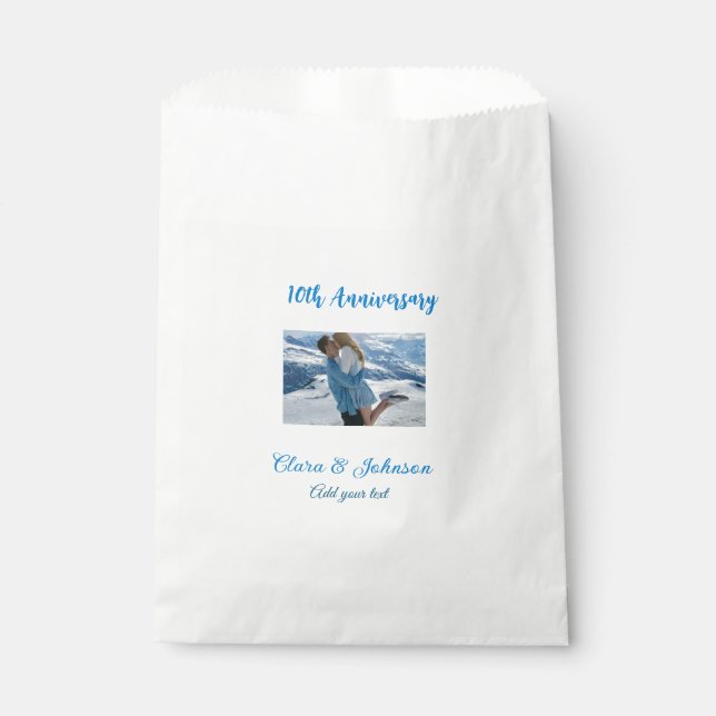 Wedding Anniversary add name year image text coule Favour Bags (Front)