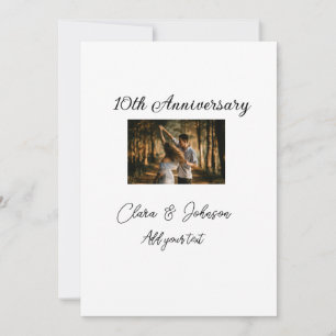 Wedding Anniversary add name year image text coule Holiday Card