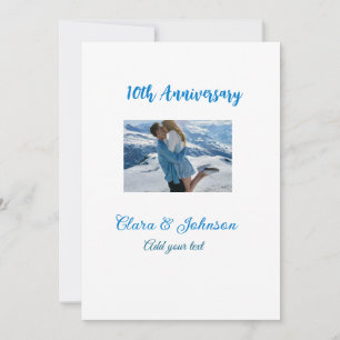 Wedding Anniversary add name year image text coule Invitation