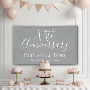 Wedding Anniversary - any year - grey Banner
