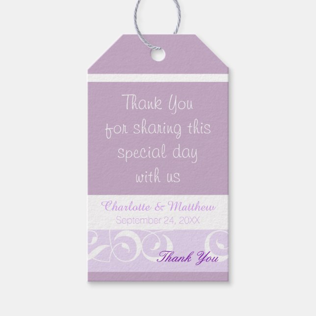 Wedding Anniversary Birthday Thank You P Gift Tag (Front)