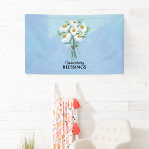 Wedding Anniversary Blessings Bouquet of Daisies Banner