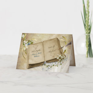 wedding anniversary book with names card