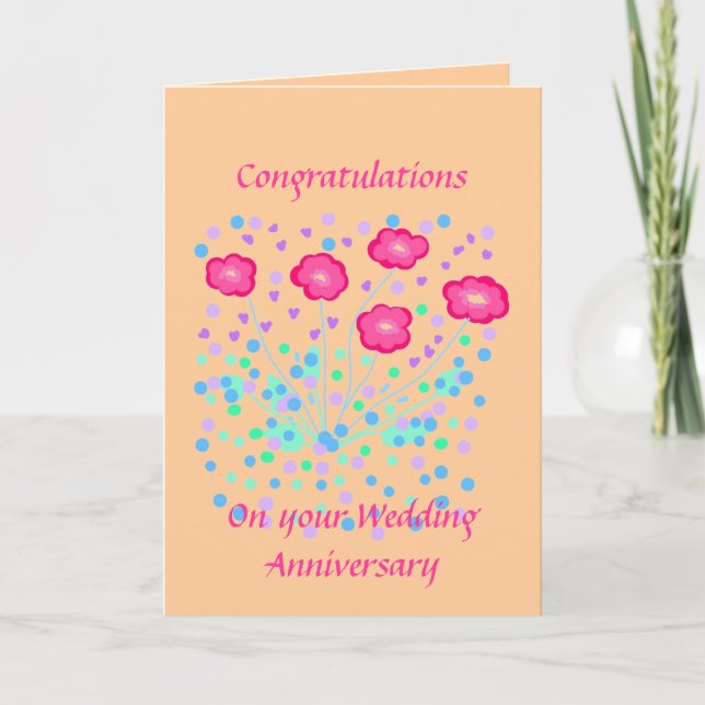 Wedding anniversary congratulations card (Front)