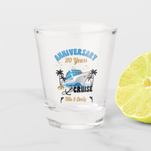 Wedding Anniversary Couple Cruise  Shot Glass