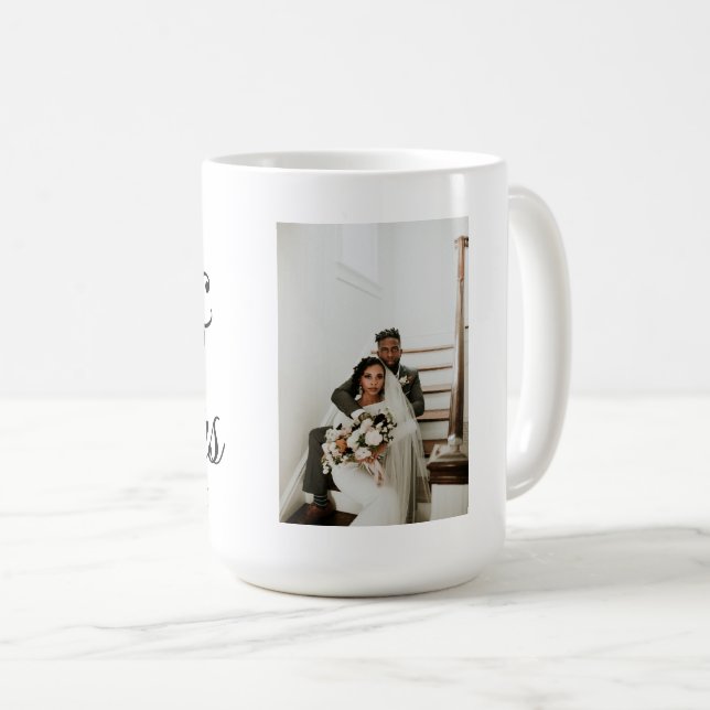 Wedding anniversary couples gift coffee mug (Front Right)