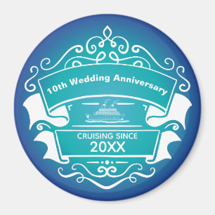 Wedding Anniversary Cruise Cabin Door Magnet