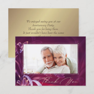 Wedding Anniversary Custom Photo  Thank You Card