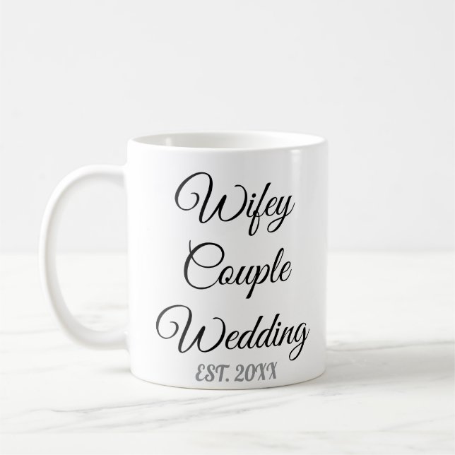 Wedding Anniversary Custom Retro Coffee Mug (Left)