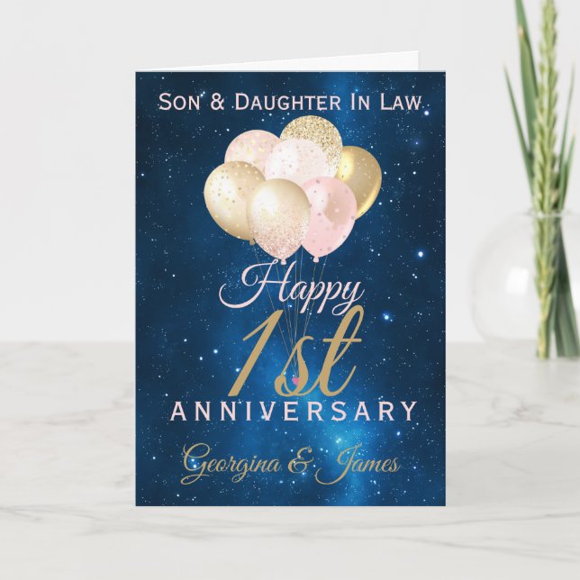 Wedding Anniversary Daughter Son  Card (Front)