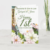 Wedding Anniversary Daughter Son Floral Bubbly