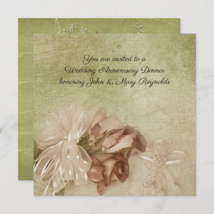 Wedding Anniversary Dinner Invitation