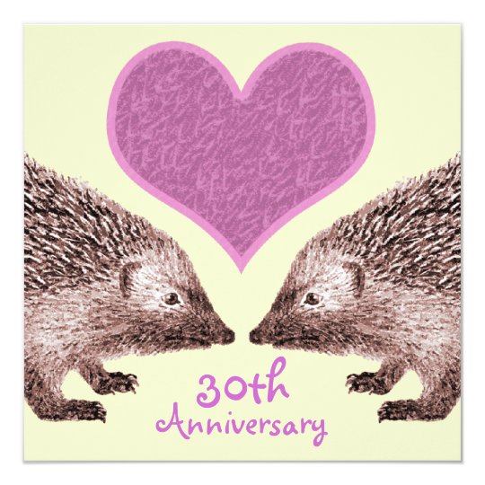 Wedding Anniversary - Faithful Hedgehogs in Love Card