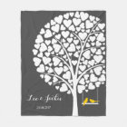 Wedding Anniversary Fleece Blanket personalized