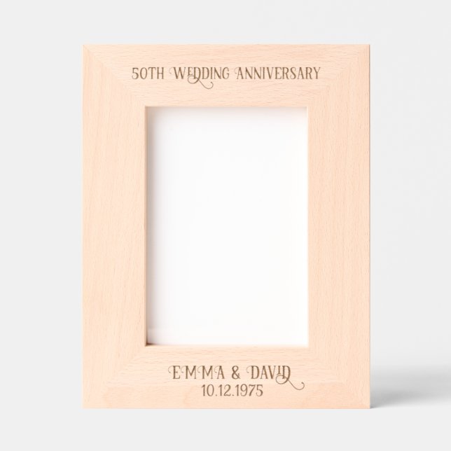  Wedding Anniversary for Couple Mum Dad Parents Etched Frames (Front)