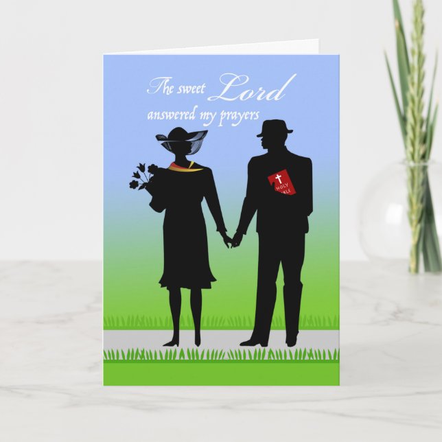 Wedding Anniversary for Husband, Christian Theme Card (Front)