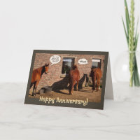 Wedding anniversary, funny horses