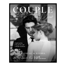 Wedding Anniversary Gift Black Border Photo Cover 