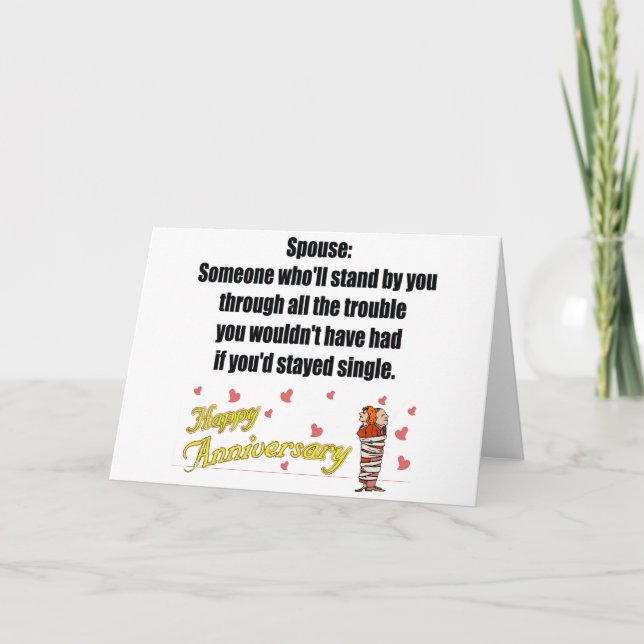 Wedding Anniversary Gifts Card (Front)