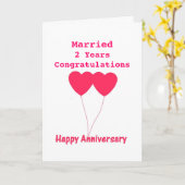 Wedding Anniversary I year, Card. Personalise it. Card (Yellow Flower)