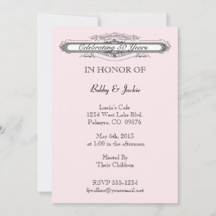 Wedding Anniversary Invitation