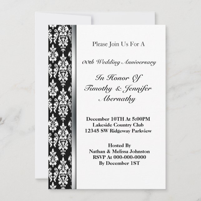 Wedding Anniversary Invitation (Front)
