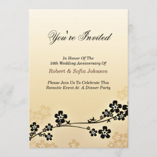 wedding anniversary invitation elegant and classic