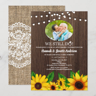 Wedding anniversary invitation Sunflower photo