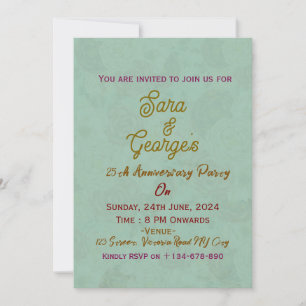 Wedding Anniversary Invitations 