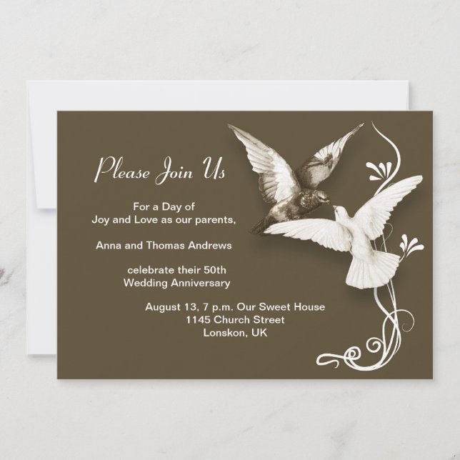 wedding anniversary invitations (Front)