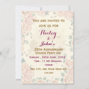 Wedding Anniversary Invitations