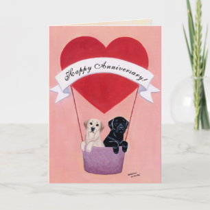 Wedding Anniversary Labradors Card