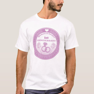 Wedding anniversary Lace look change the year T-Shirt