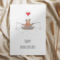 Wedding Anniversary Married Couple Red Heart Card
