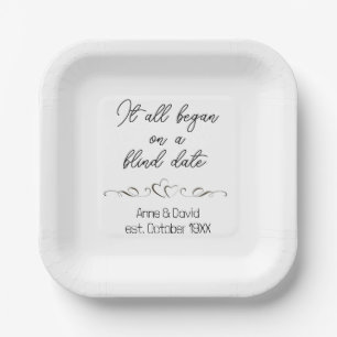 Wedding Anniversary Memory Paper Plate
