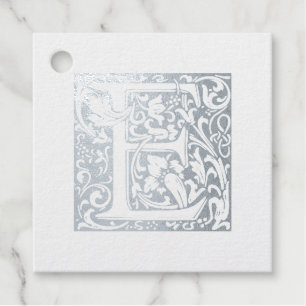 Wedding Anniversary Monogram Illuminated Letter E Favour Tags