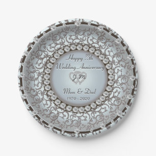 Wedding Anniversary Monogram Plate