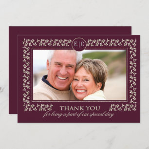 Wedding Anniversary Party   Custom Photo Thank You Card