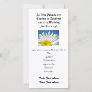 Wedding Anniversary! Party Invitations White Daisy