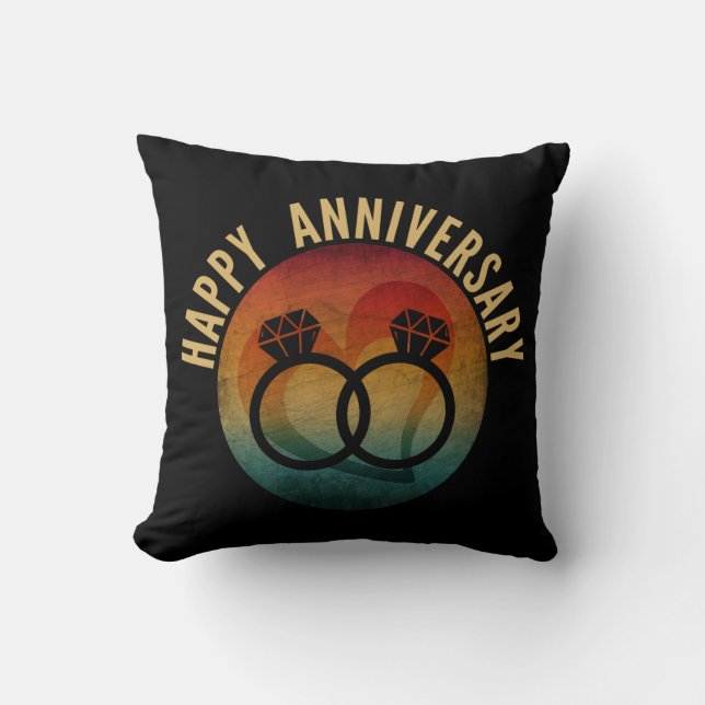 wedding anniversary personalised gift cushion (Front)