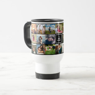 Wedding Anniversary Photo Collage Custom Travel Mug