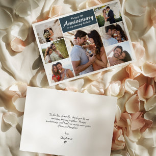 Wedding Anniversary Photo Collage Greeting Card