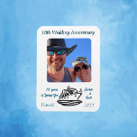 Wedding Anniversary PHOTO Cruise PERSONALIZE Magnet<br><div class="desc">Wedding Anniversary Photo Cruise PERSONALIZE Magnet , This Photo Anniversary Magnet is created for those preparing for their Cruise Get Away. Click the ''Personalise this Template '', Button . To Add your information, name , year, trip. (Use your Backspace Button to Remove unwanted template words) Place your Order! HAPPY ANNIVERSARY!...</div>