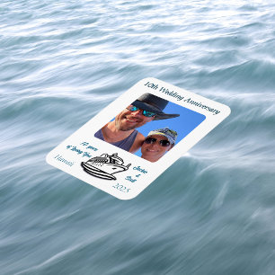 Wedding Anniversary PHOTO Cruise PERSONALIZE Magnet