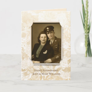 Wedding anniversary photo frame card