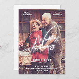 Wedding Anniversary photo  Invitation