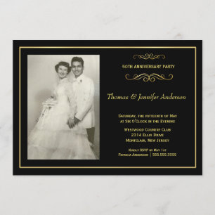 Wedding Anniversary Photo Invitations - 50th