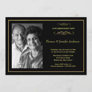 Wedding Anniversary Photo Invitations - 60th
