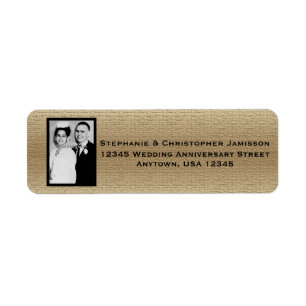 Wedding Anniversary Photo Name and Address Label
