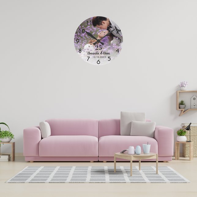 Wedding anniversary photo round clock (Creator Uploaded)